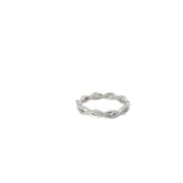 14k White Gold .35CT G VS2 Round Diamond Twisted Band Size 7